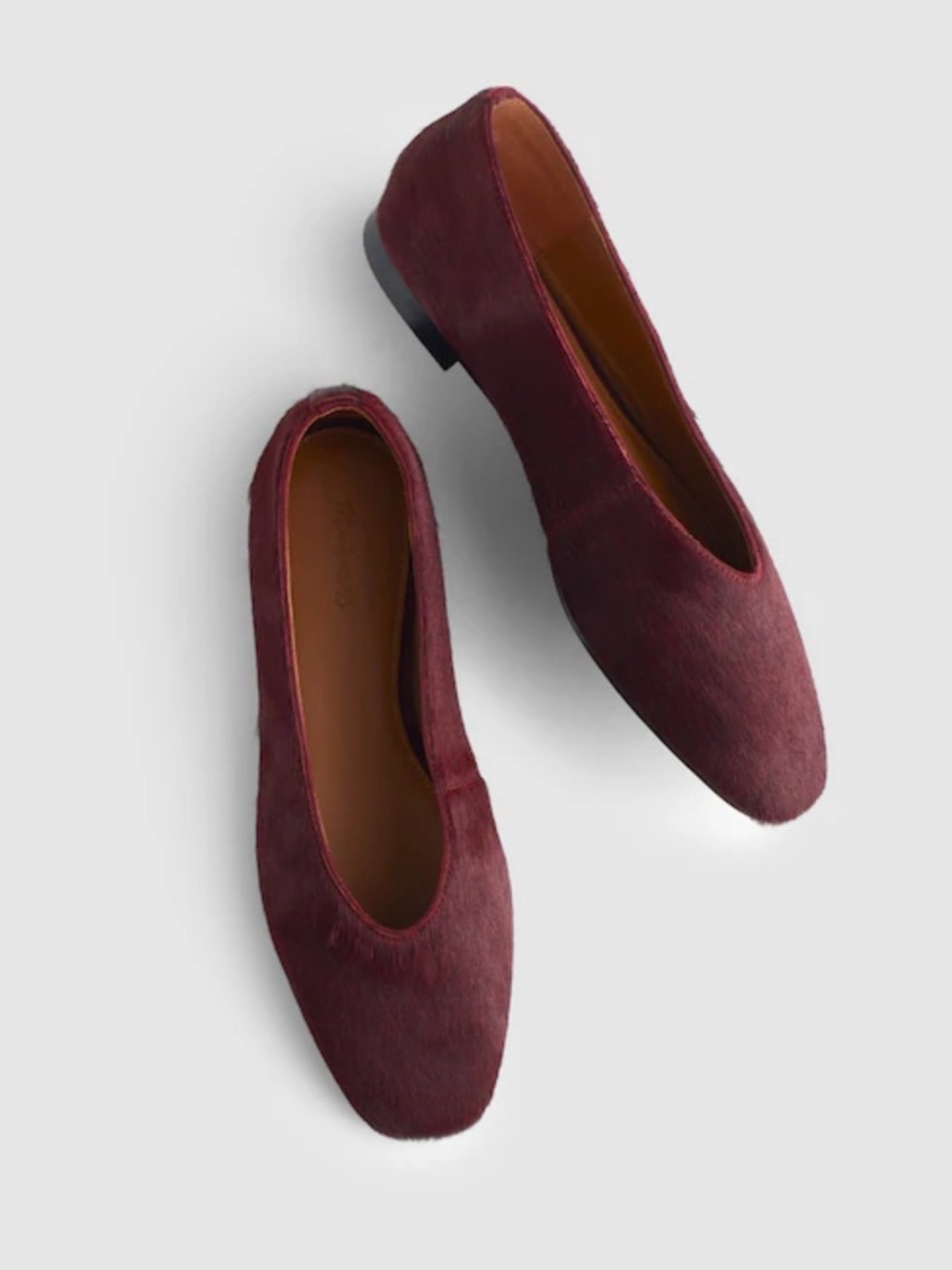 Madewell Burgundy Calf Hair Slip-On Ballet Flat